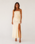 Heloise - Dames Slip Dress Met Zijsplit En Spaghettibandjes