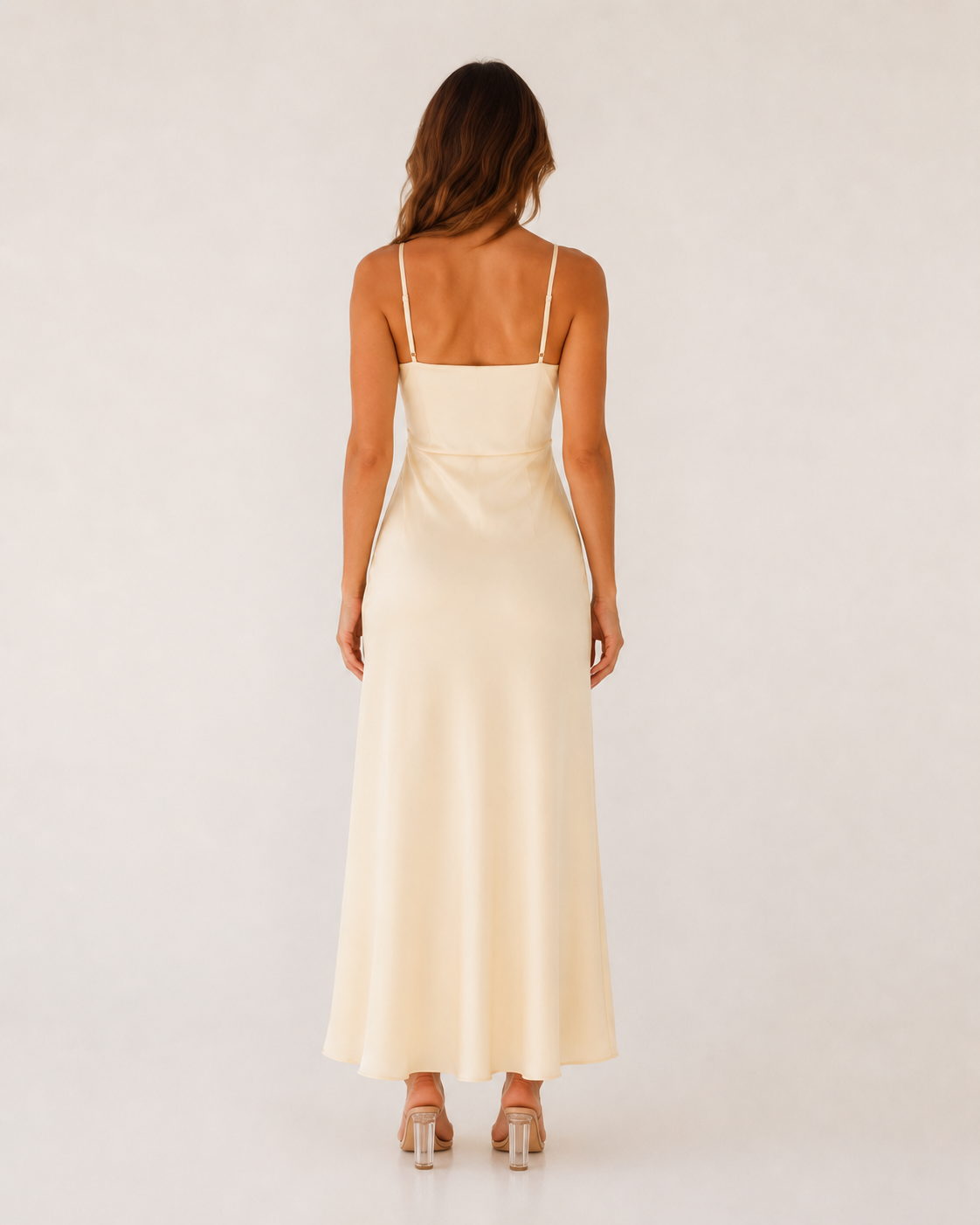 Heloise - Dames Slip Dress Met Zijsplit En Spaghettibandjes