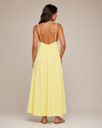 Isolde - Mouwloze Maxi-jurk Met V-hals En Open Rug