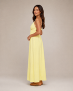 Isolde - Mouwloze Maxi-jurk Met V-hals En Open Rug