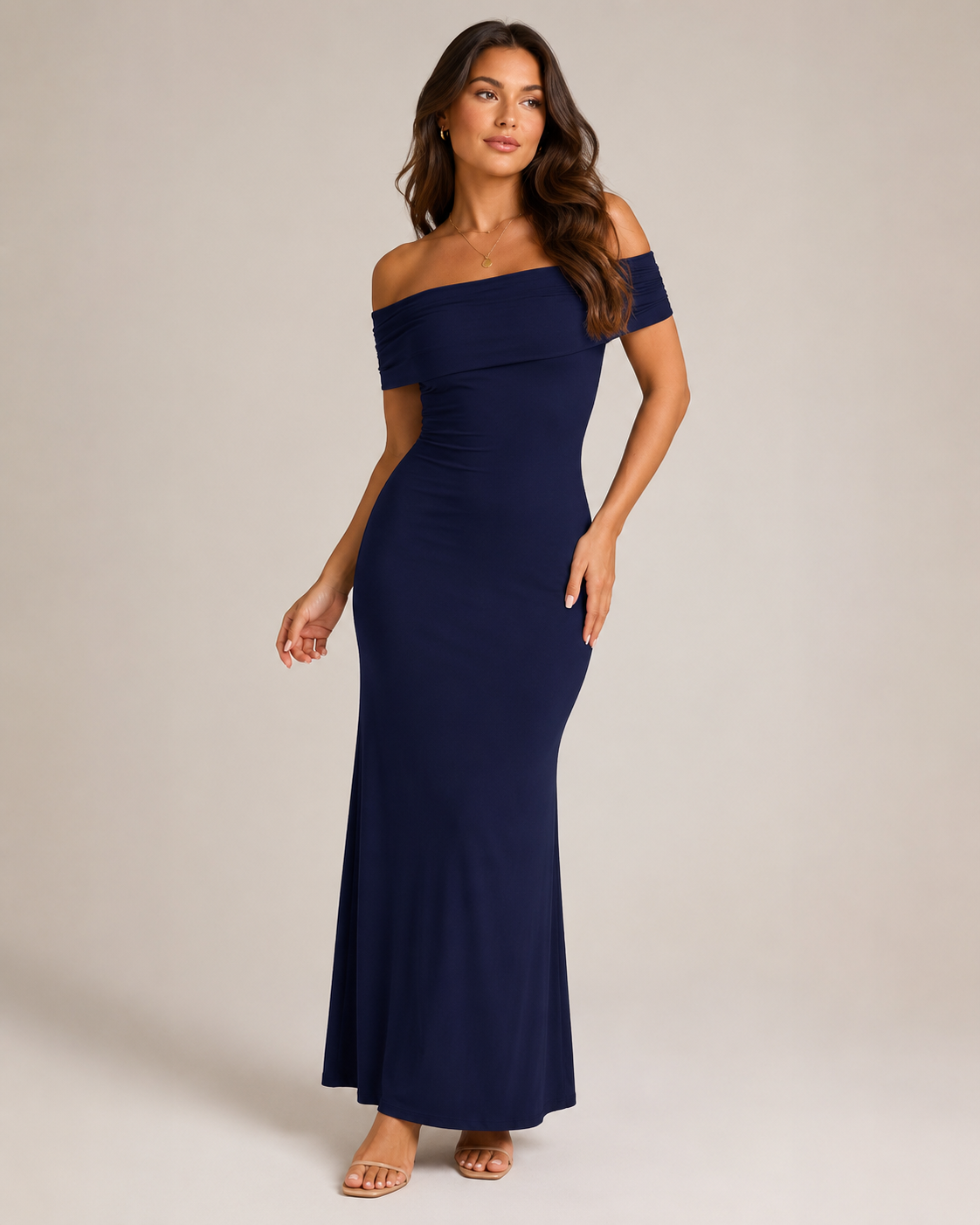 Isella - Strapless Maxi-jurk met Nauwsluitend Silhouet
