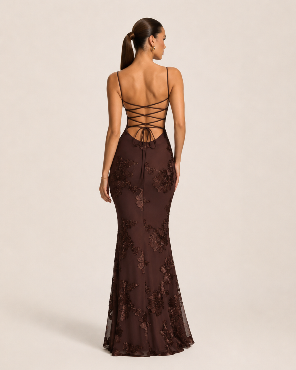 Kivana - Glitter Maxi-jurk Met Verstelbare Schouderbandjes