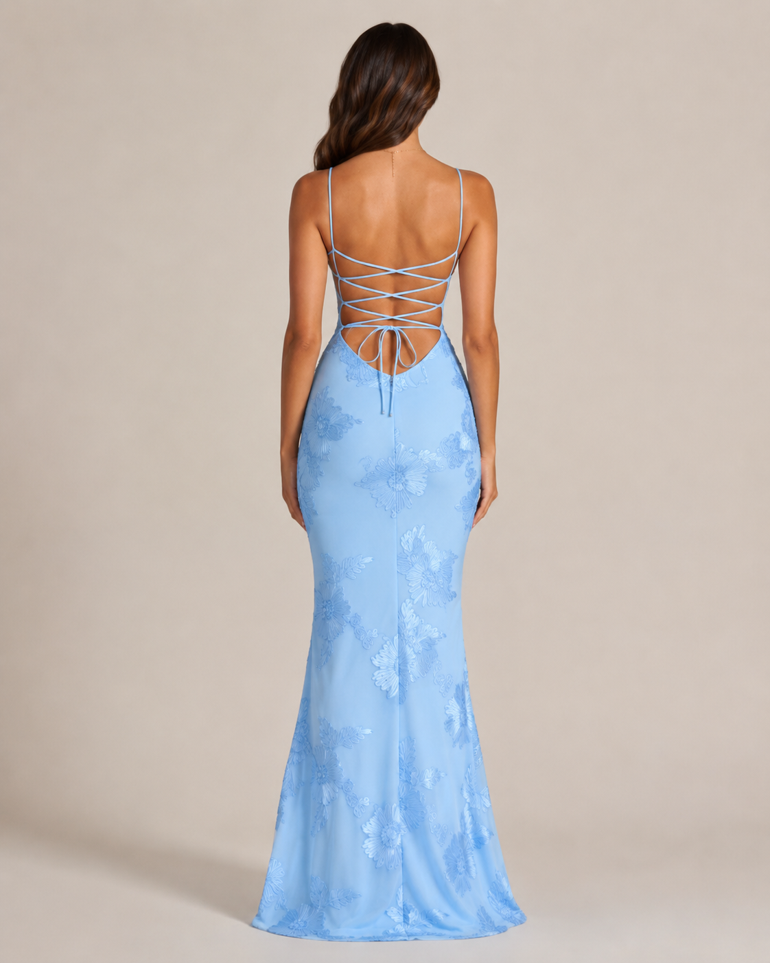 Kivana - Glitter Maxi-jurk Met Verstelbare Schouderbandjes