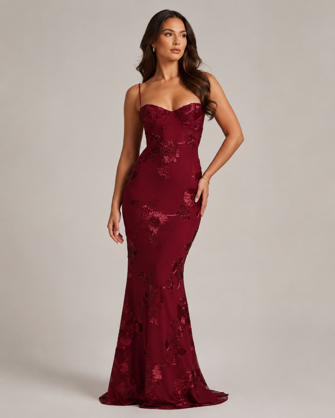 Kivana - Glitter Maxi-jurk Met Verstelbare Schouderbandjes
