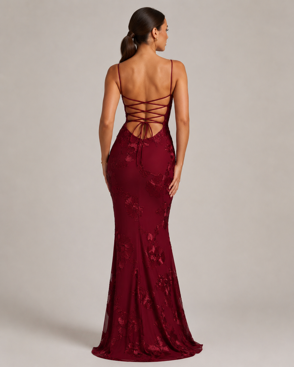 Kivana - Glitter Maxi-jurk Met Verstelbare Schouderbandjes