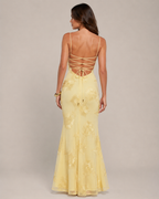 Kivana - Glitter Maxi-jurk Met Verstelbare Schouderbandjes