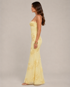 Kivana - Glitter Maxi-jurk Met Verstelbare Schouderbandjes