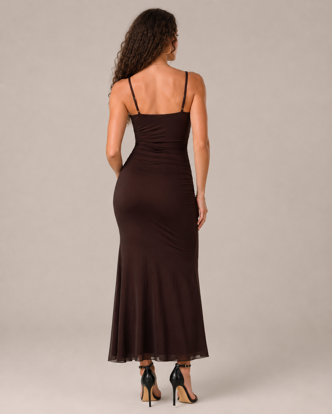 Kyana - Stretch Maxi-jurk met Fijne Schouderbandjes