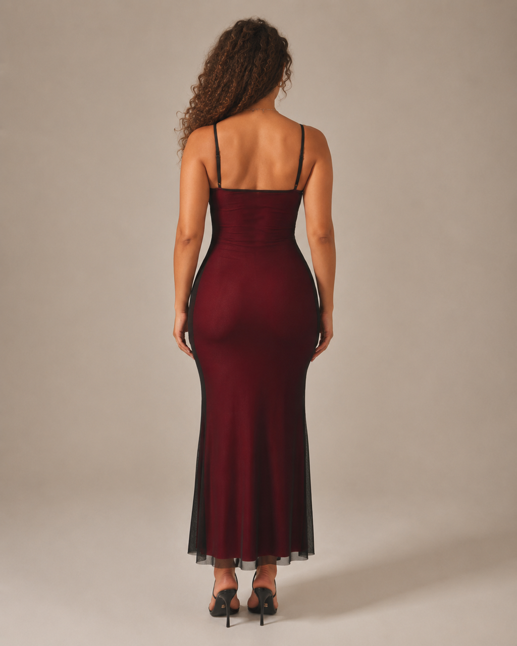Kyana - Stretch Maxi-jurk met Fijne Schouderbandjes
