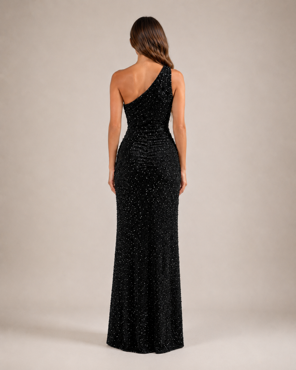 Kiki - Blauwe Strapless Galajurk Met Pailletten