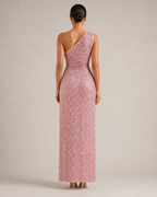 Kiki - Blauwe Strapless Galajurk Met Pailletten