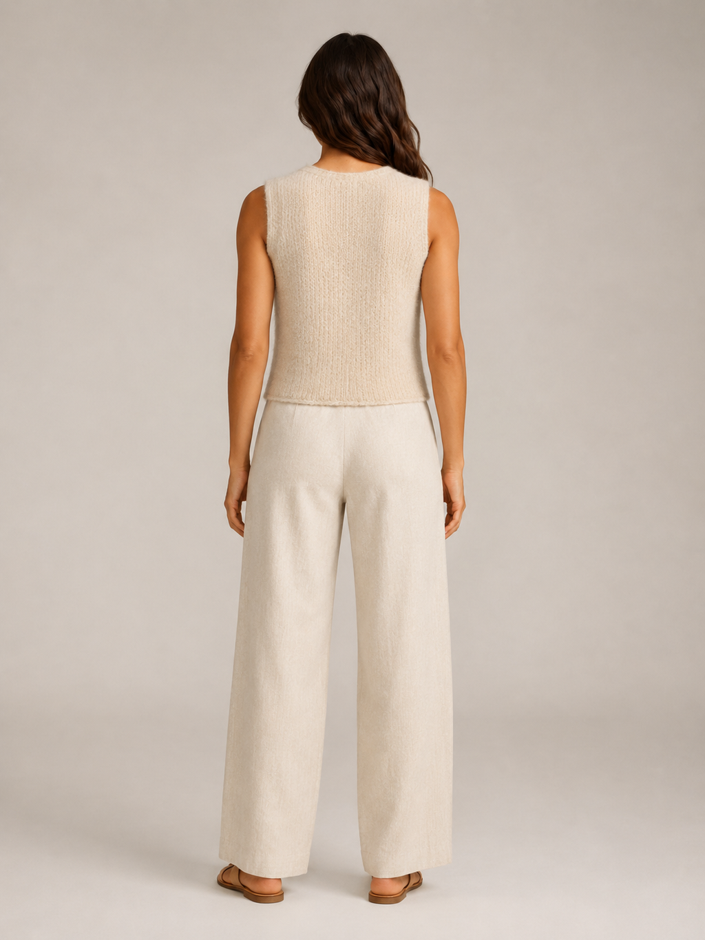 Perla - Dames Gebreid Gilet Met V-hals En Knopen