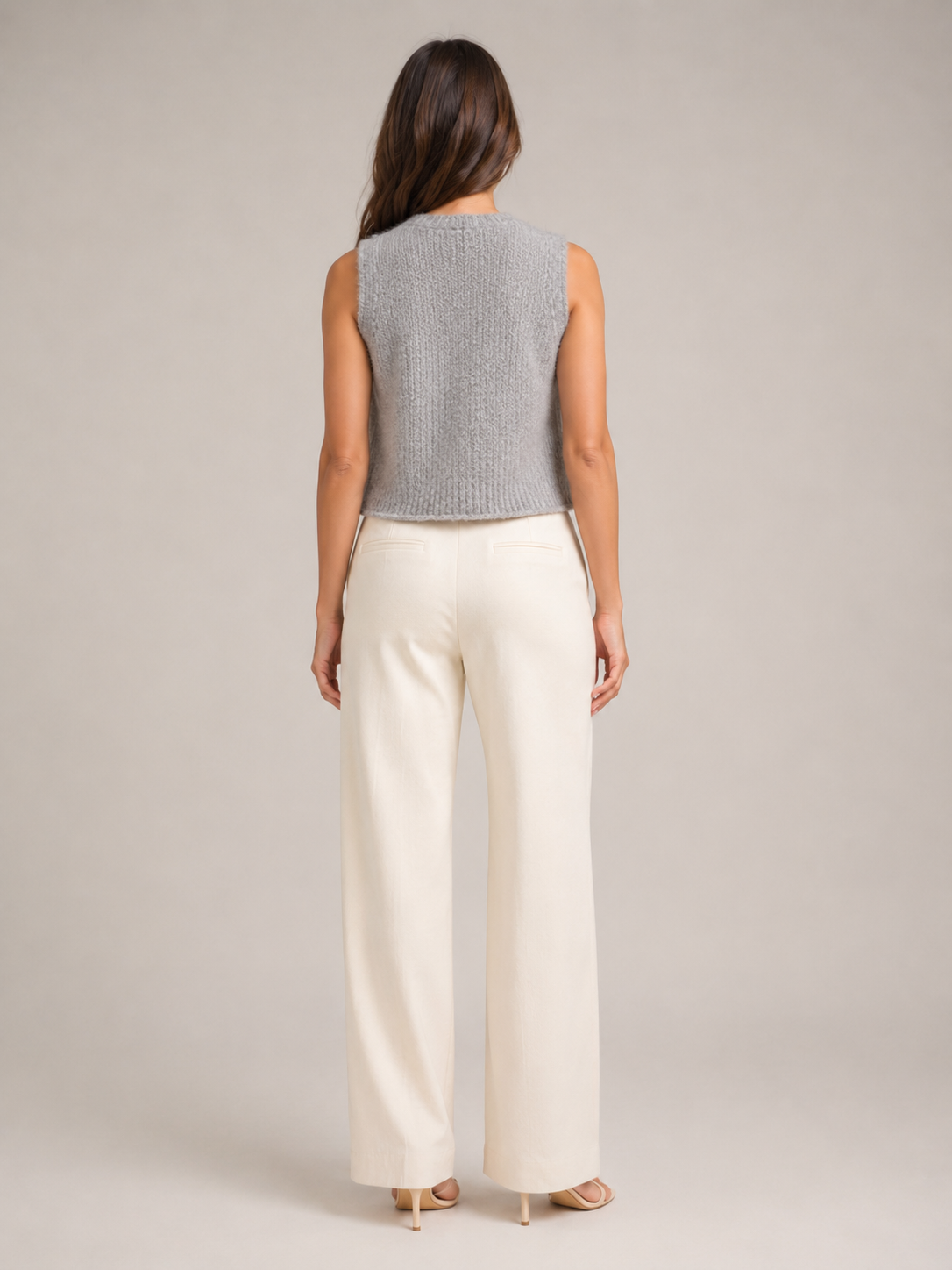 Perla - Dames Gebreid Gilet Met V-hals En Knopen