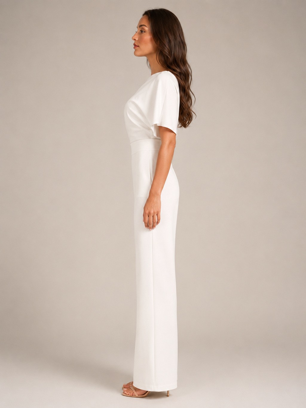 Giorenna - Dames One-shoulder Jumpsuit Met Wijde Pijpen