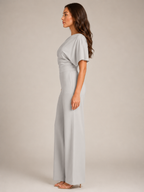 Giorenna - Dames One-shoulder Jumpsuit Met Wijde Pijpen