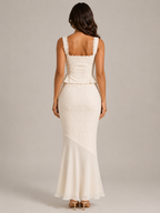 Selene - Dames Tweedelige Set Met Kanten Top En Maxi-rok