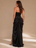 Sienna - Strapless Maxi-jurk Met Drapering En Split