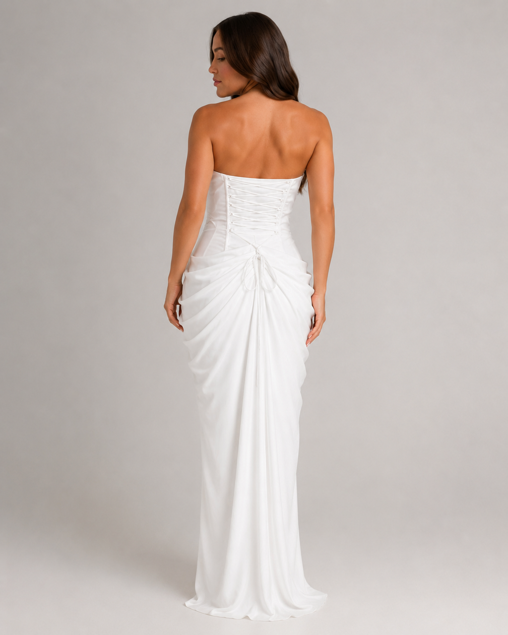 Sienna - Strapless Maxi-jurk Met Drapering En Split