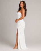 Sienna - Strapless Maxi-jurk Met Drapering En Split
