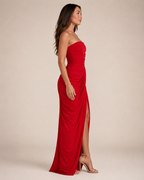 Sienna - Strapless Maxi-jurk Met Drapering En Split