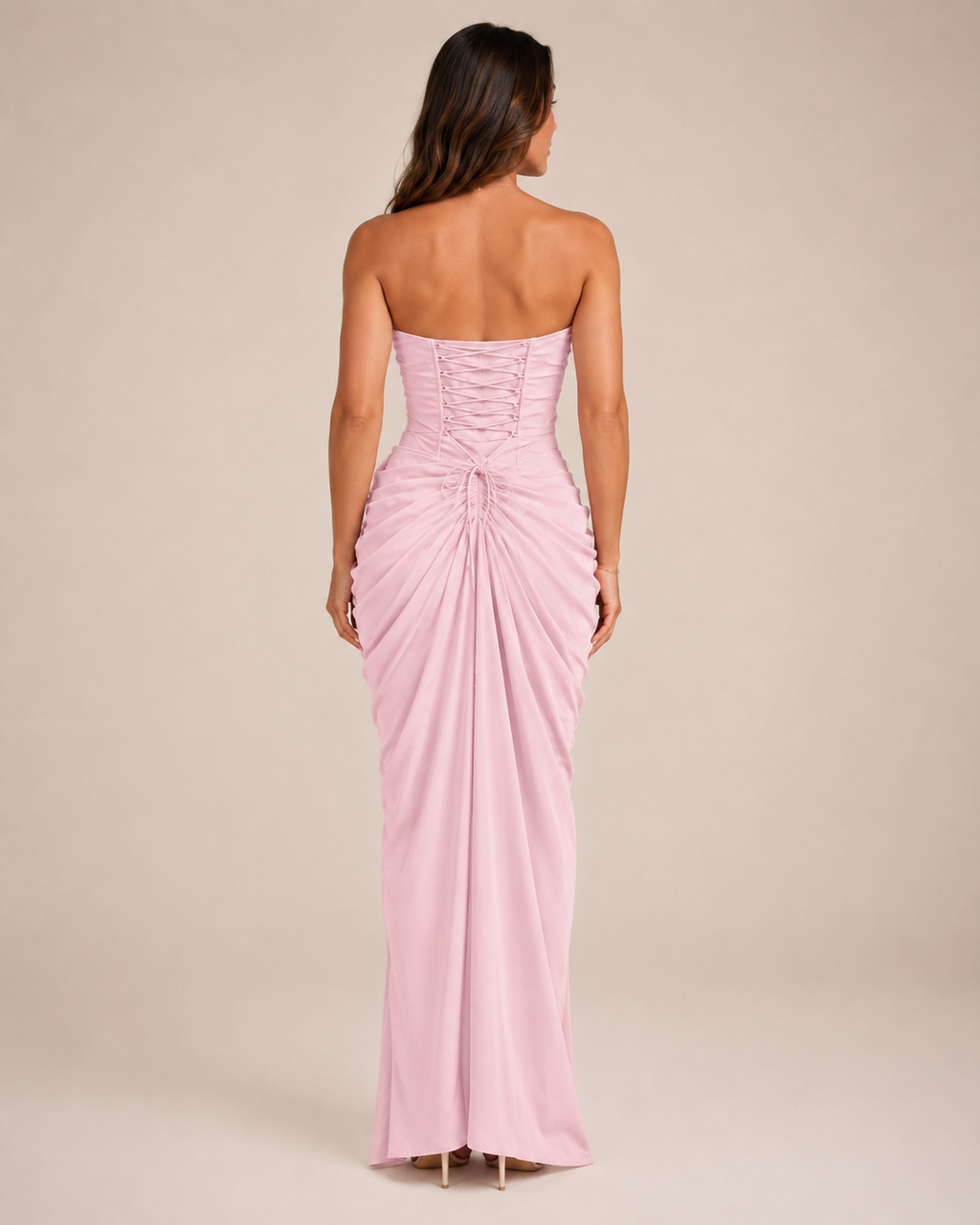 Sienna - Strapless Maxi-jurk Met Drapering En Split