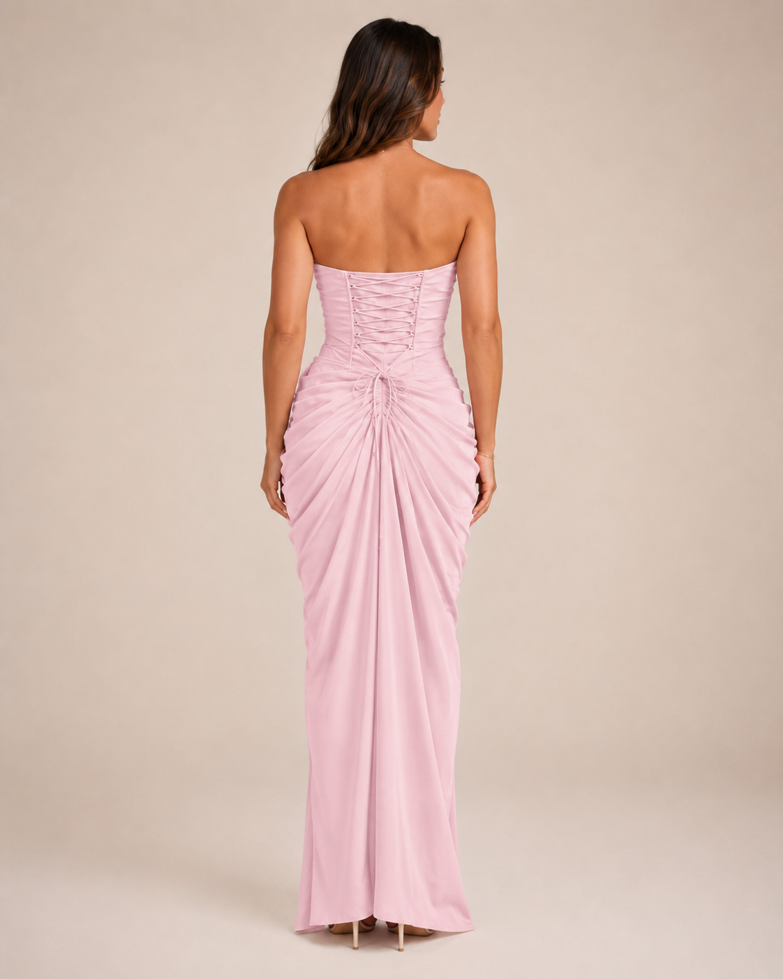 Sienna - Strapless Maxi-jurk Met Drapering En Split