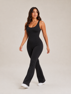 Savelina - Dames Jumpsuit Met Open Rug En Lange Pijp