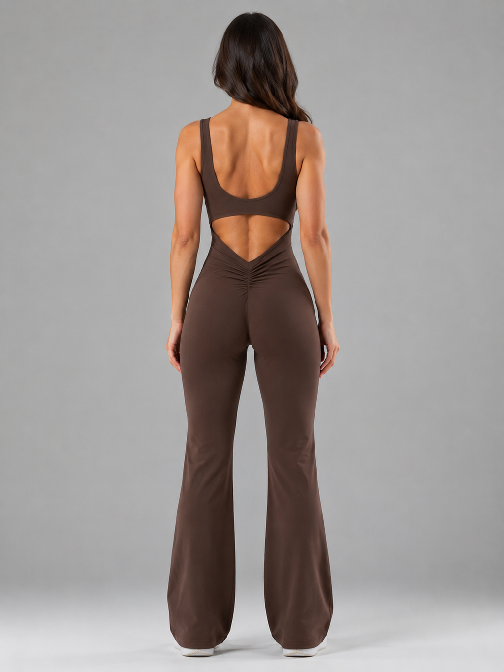 Savelina - Dames Jumpsuit Met Open Rug En Lange Pijp