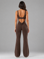 Savelina - Dames Jumpsuit Met Open Rug En Lange Pijp
