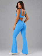 Sidonie - Dames Jumpsuit Met Open Rug En Flared Pijpen