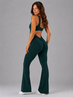 Sidonie - Dames Jumpsuit Met Open Rug En Flared Pijpen