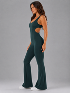 Sidonie - Dames Jumpsuit Met Open Rug En Flared Pijpen