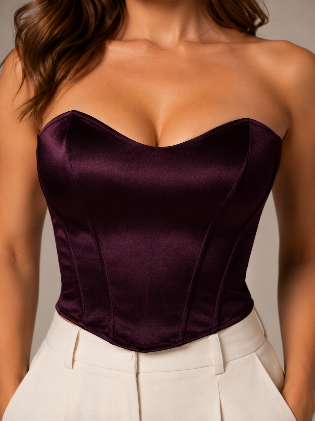 Paola - Strapless Corset Top Met Satijnlook