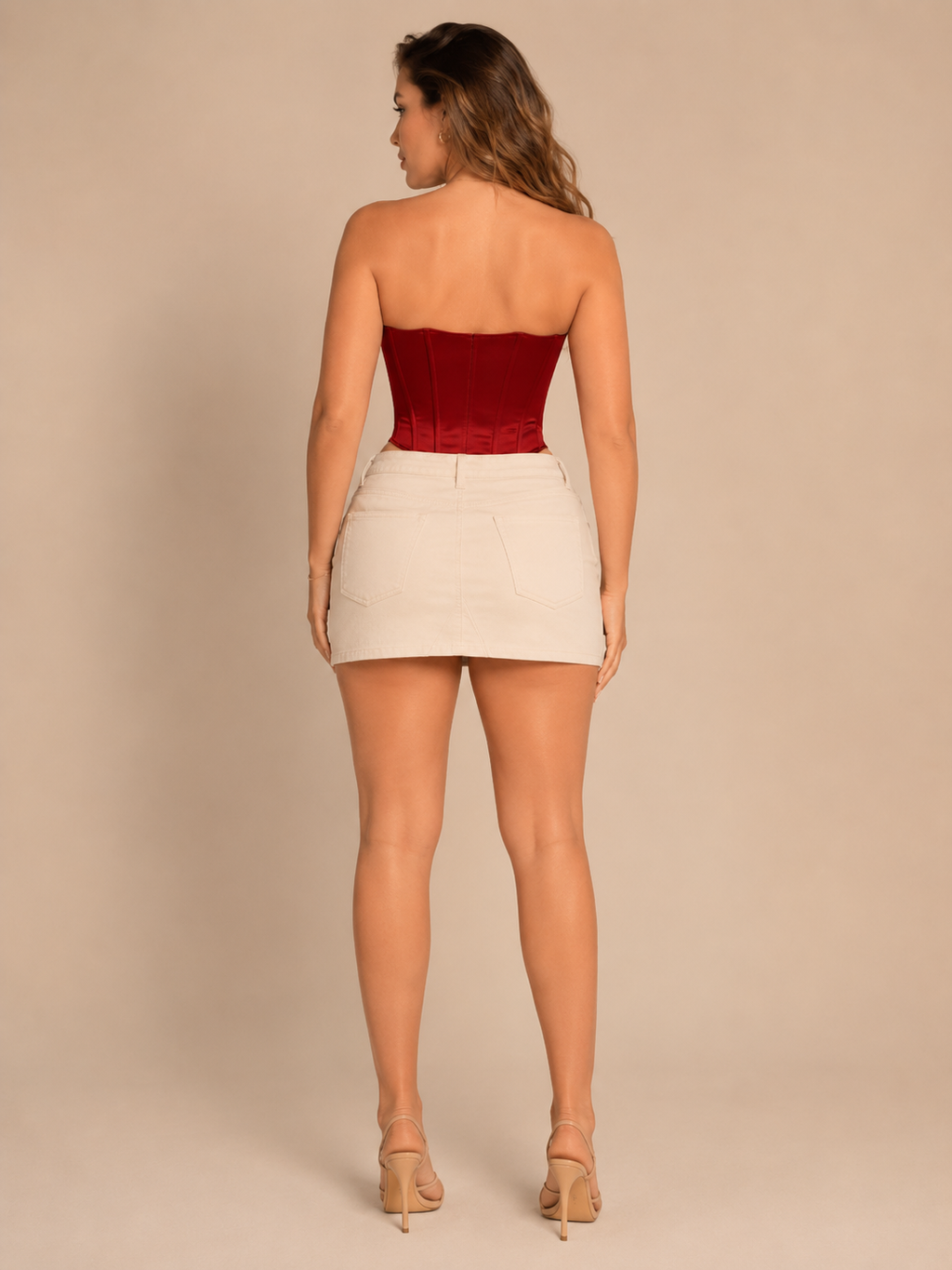Paola - Strapless Corset Top Met Satijnlook