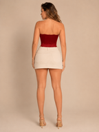 Paola - Strapless Corset Top Met Satijnlook