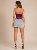 Paola - Strapless Corset Top Met Satijnlook