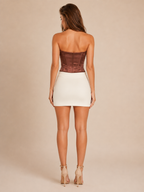 Paola - Strapless Corset Top Met Satijnlook