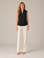 Saméline - Dames Blouse Met V-hals En Losse Pasvorm