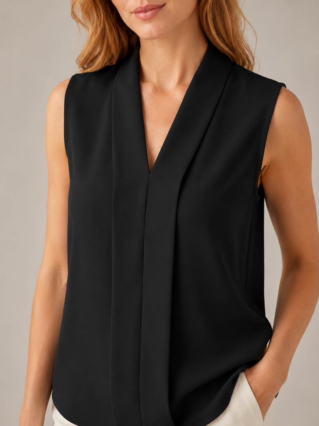 Saméline - Dames Blouse Met V-hals En Losse Pasvorm
