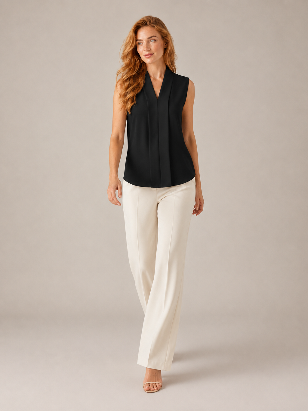 Saméline - Dames Blouse Met V-hals En Losse Pasvorm