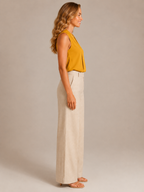 Saméline - Dames Blouse Met V-hals En Losse Pasvorm