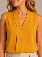 Saméline - Dames Blouse Met V-hals En Losse Pasvorm