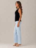 Sanelle - Dames Top Met Watervalhals En Fluweellook