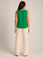 Savienne - Dames Blouse Met V-hals En Plooidetail