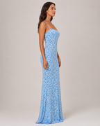 Linde - Dames Maxi-jurk met Bloemenprint en Spaghettibandjes