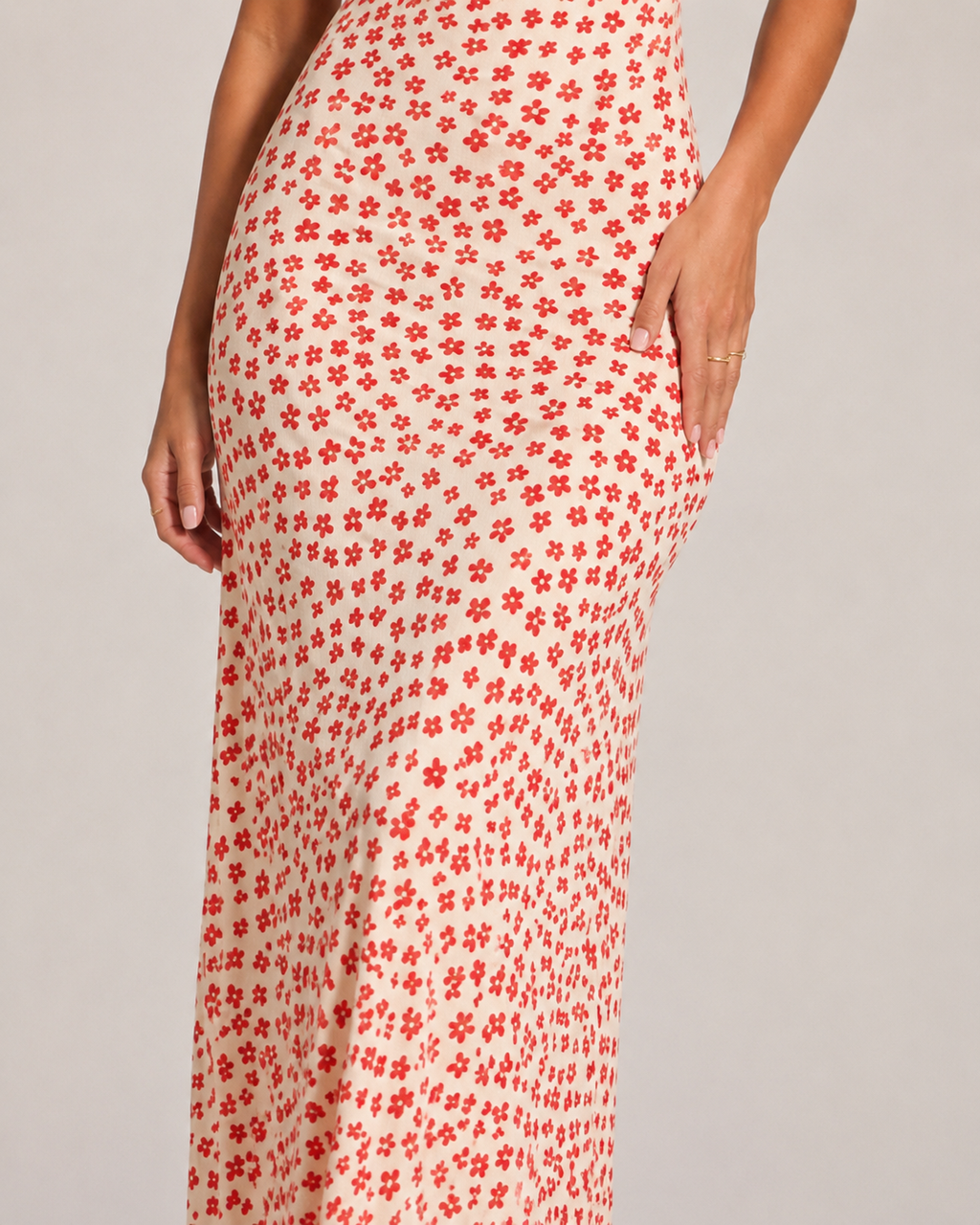 Linde - Dames Maxi-jurk met Bloemenprint en Spaghettibandjes