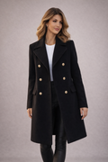Danique Dames Mantel – Double-Breasted Mantel Met Binnenknoop