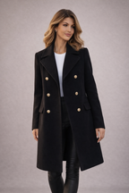 Danique Dames Mantel – Double-Breasted Mantel Met Binnenknoop