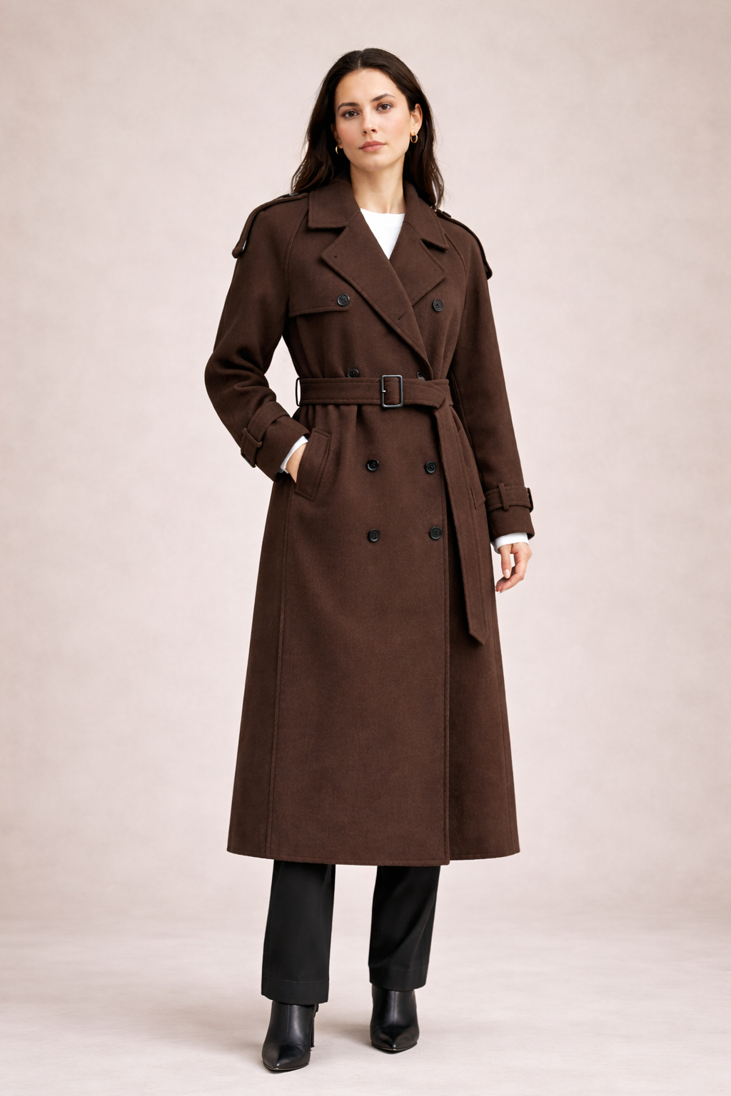 Amelie Dames Trenchcoat – Double-Breasted Trenchcoat