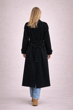 Livia Dames Trenchcoat – Lange Trenchcoat Met Epauletten